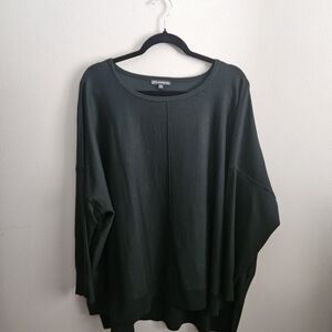 Adrianna Papell Forest Green Crew Neck Sweater